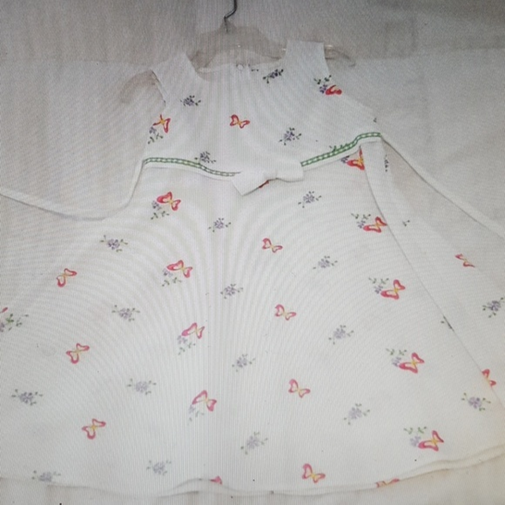 Girls spring summer butterfly flowers purple dress